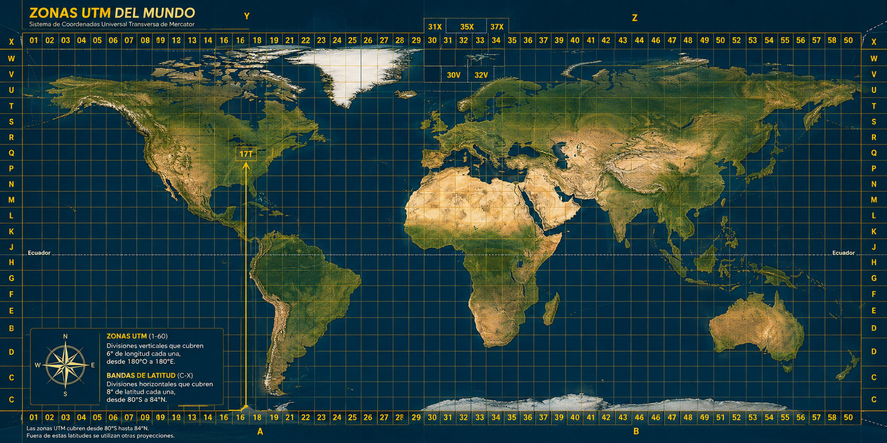 Zonas UTM del Mundo
